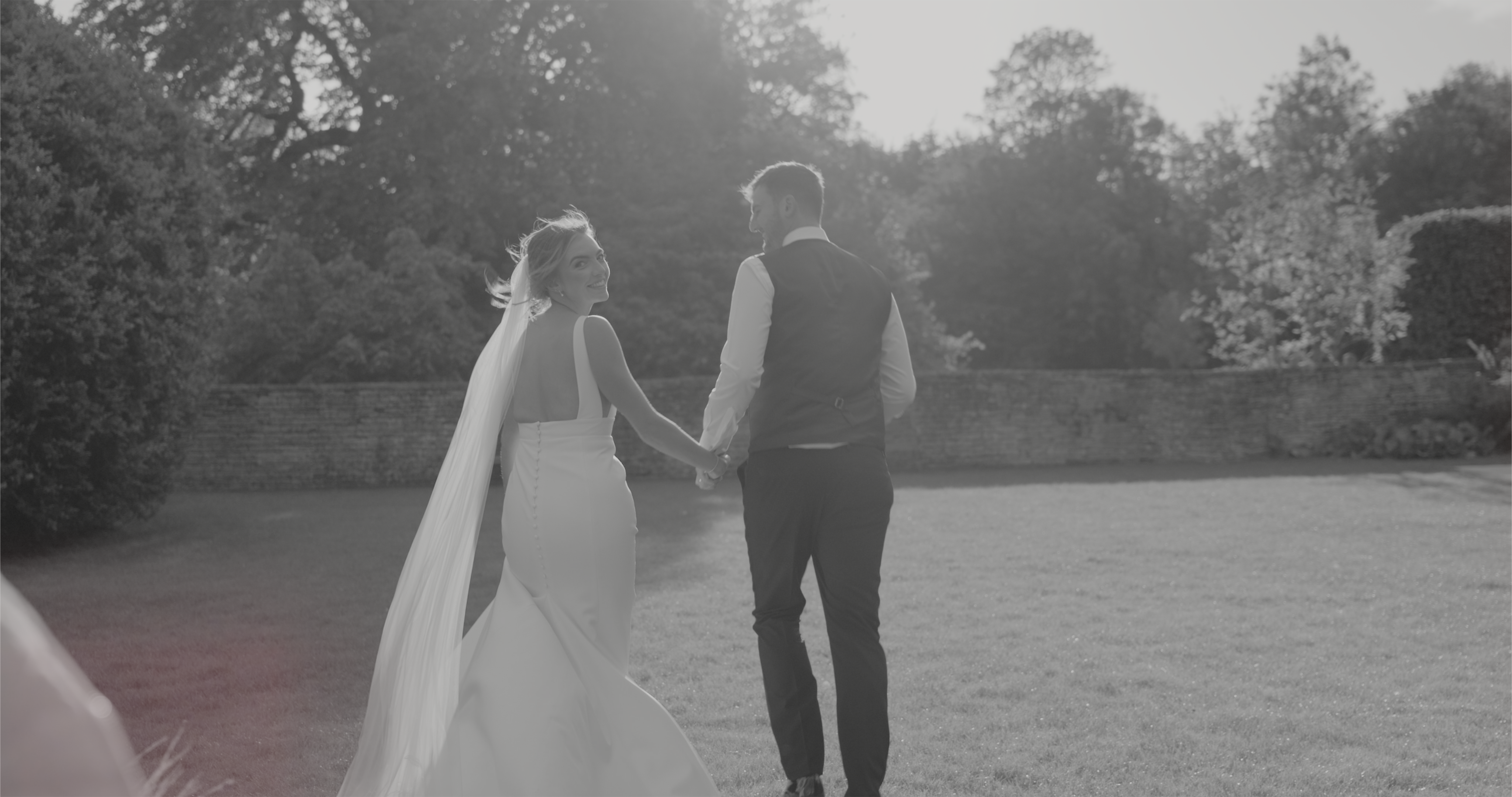 Wedding couple black and white portrait by Alistair Kings wedding videographer
